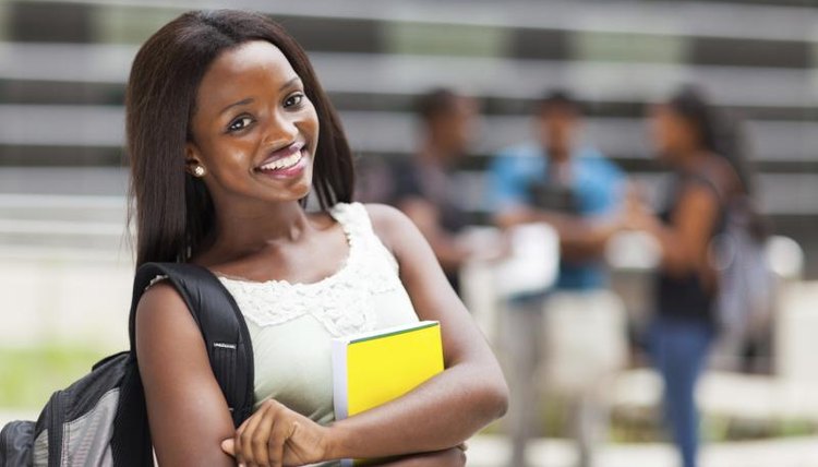 Smiling student on campus.