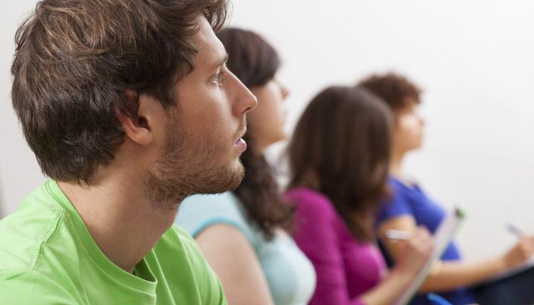 Students sitting in class