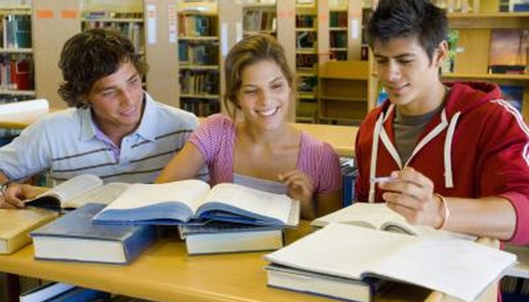Students studying