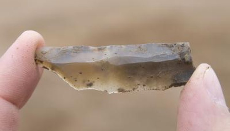 Unearthed neolithic flint blade