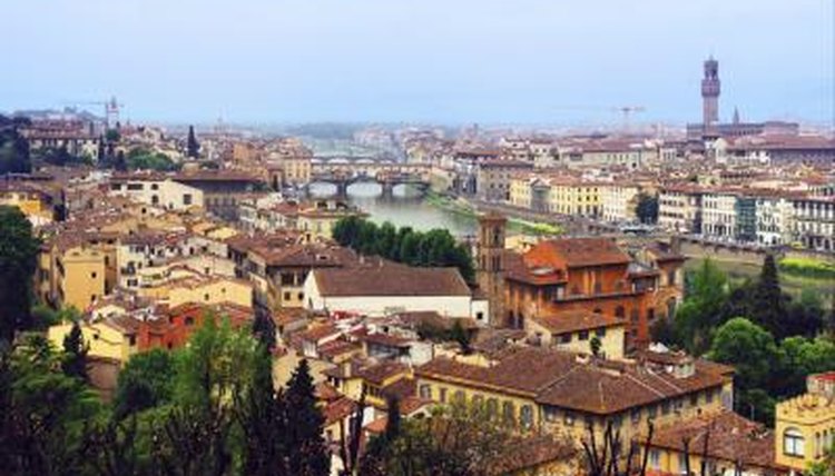 Wide shot of Florence, Italy.