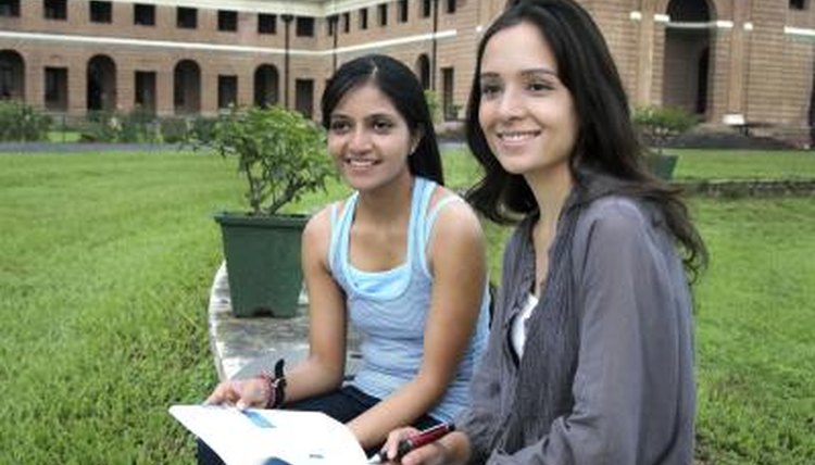 Friends studying together