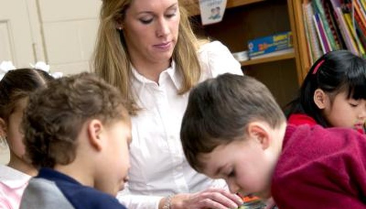 Teacher with young children in classroom