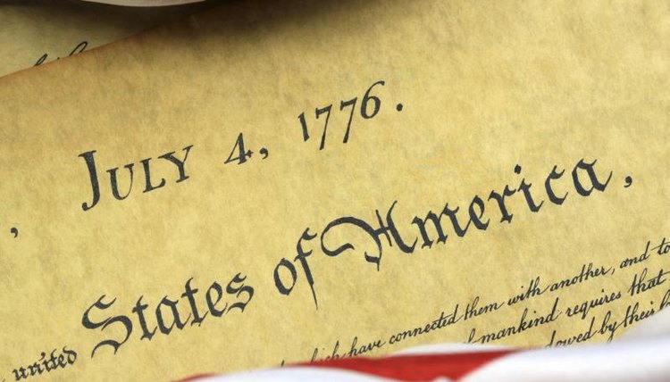 The Declaration of Independence.