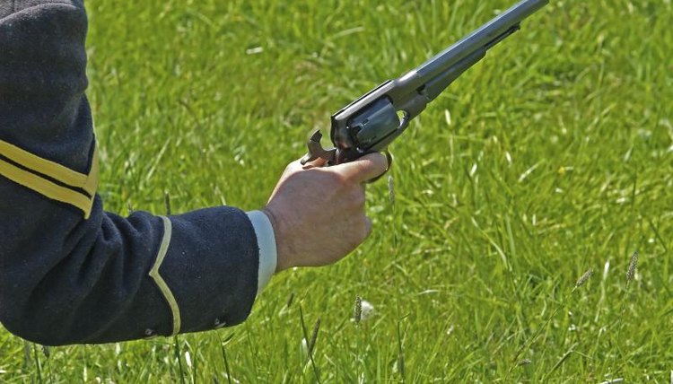 A vintage civil war pistol.