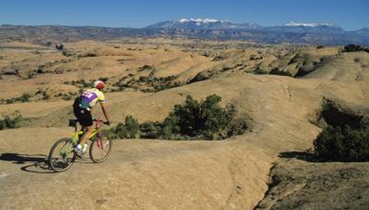Mountain biker in Moab, UT