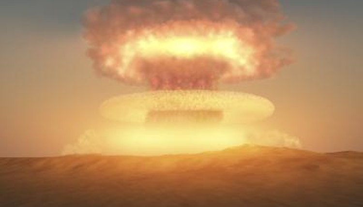 Nuclear explosion mushroom cloud.