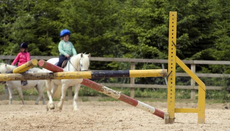 Children are learning how to ride.