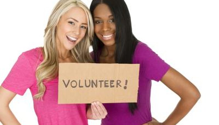 Volunteers and students.