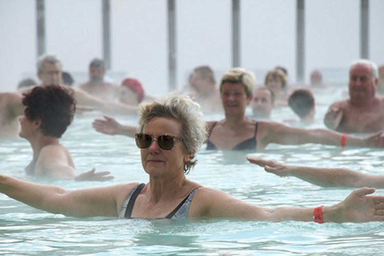 Ejercicio en la piscina.