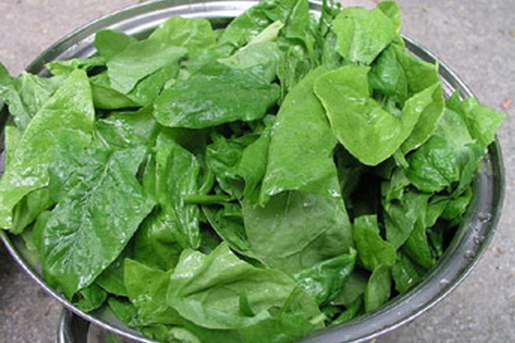 Las verduras de hoja verde y los cereales integrales son buenas fuentes de hierro.