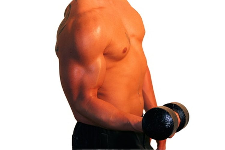 Gana masa muscular con mancuernas.