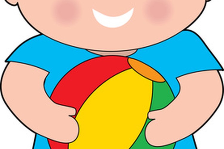 Los niños pequeños pueden usar pelotas de playa en juegos de voleibol.