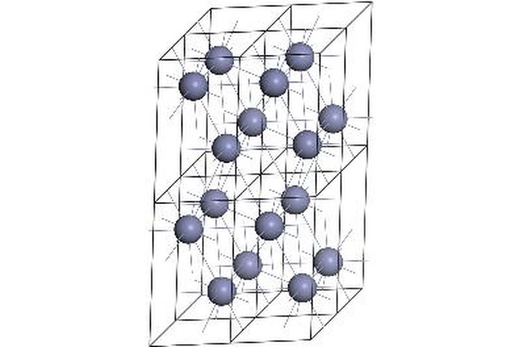 Visión en 3D de moléculas de zinc.