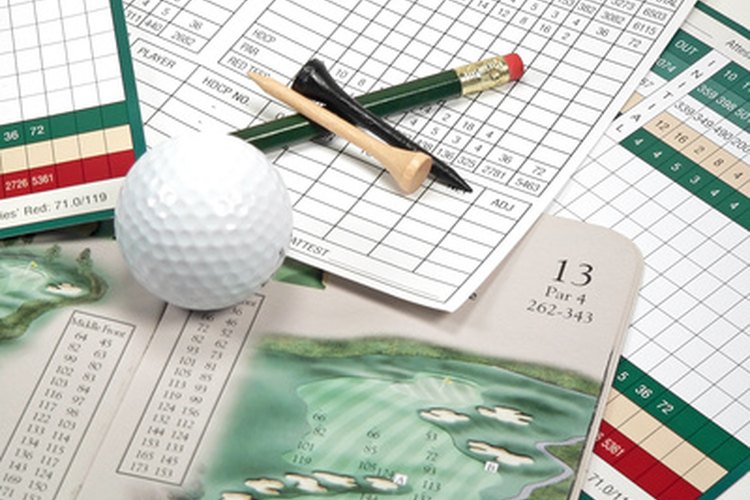 Tarjeta de puntuación de golf