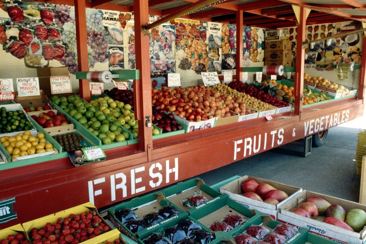 Venta de frutas en un mercado