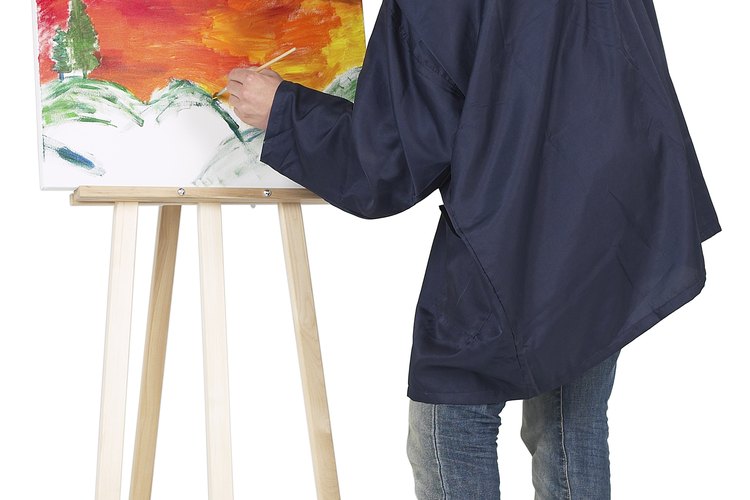 Artista pintando.