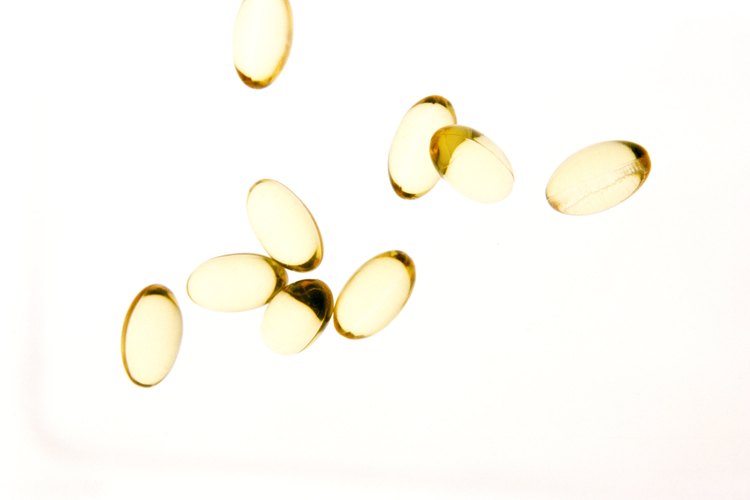 Cápsulas de vitamina E.
