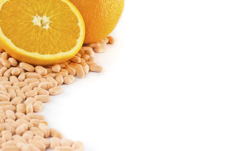 Tabletas de vitamina C.