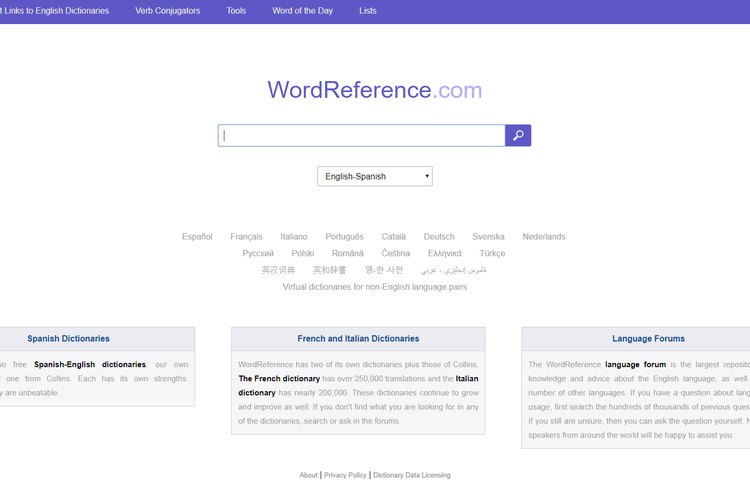 Cómo funciona la aplicación de Wordreference