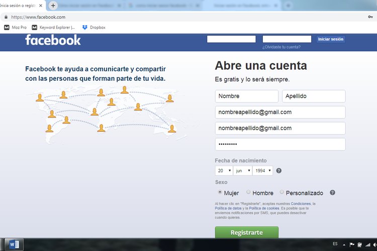 Cómo iniciar sesión en Facebook con una cuenta de Google 