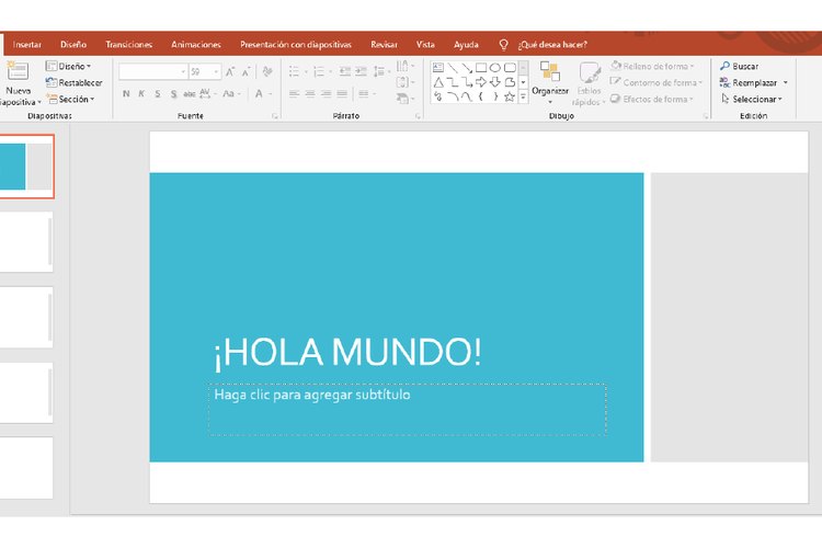 Definición de una presentación en PowerPoint