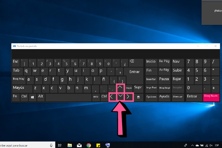 La descripción del teclado de una computadora