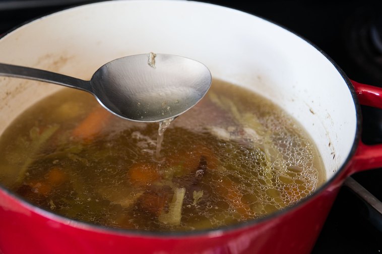 Homemade Chicken Broth for Puppies Dog Care Daily Puppy