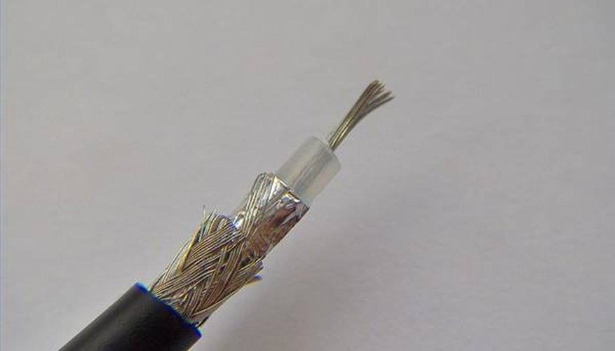 Inside a coaxial cable Inside a coaxial cable