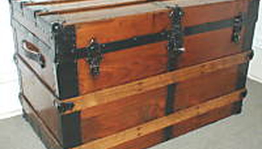 Old steamer trunks are often beautiful underneath. Old steamer trunks are often beautiful underneath.