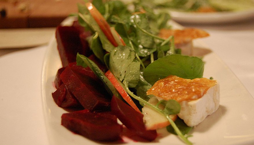 A meal with beets. A meal with beets.