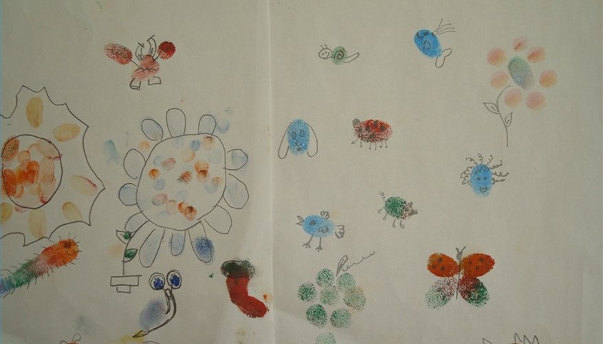 Fingerprint creature drawings Fingerprint creature drawings