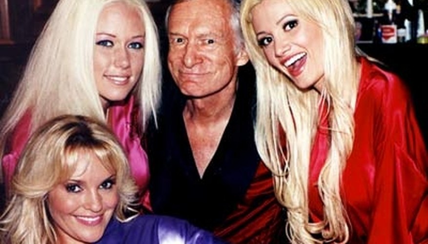 Hugh Hefner with his Hugh Hefner with his