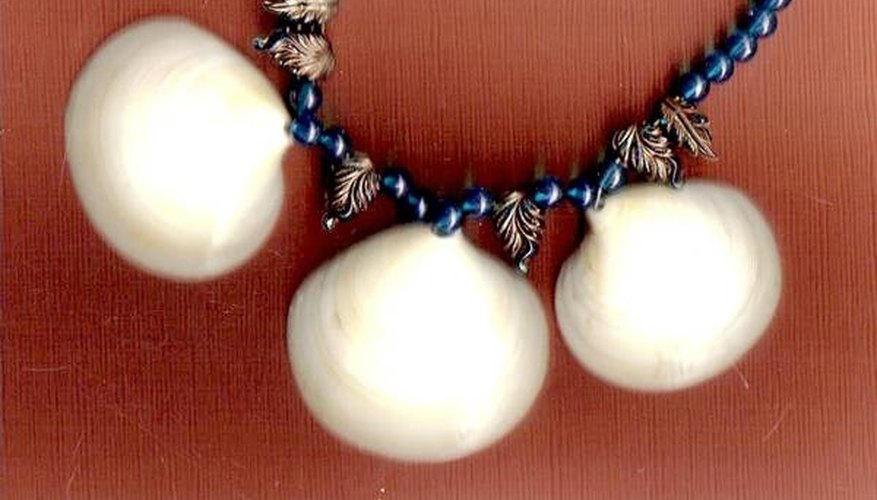 Beaded clamshell necklace Beaded clamshell necklace