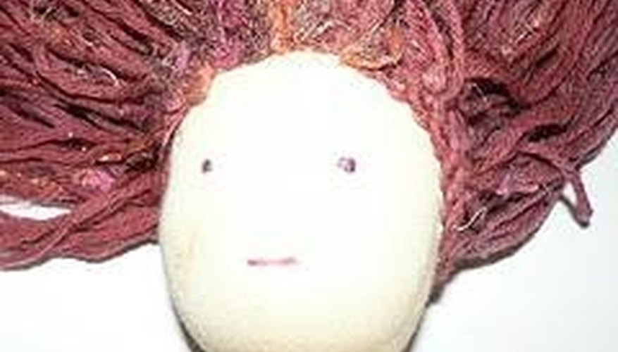 Completed Waldorf doll wig Completed Waldorf doll wig