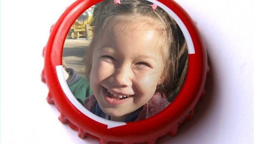 Adding custom images on bottle caps is a simple craft project Adding custom images on bottle caps is a simple craft project