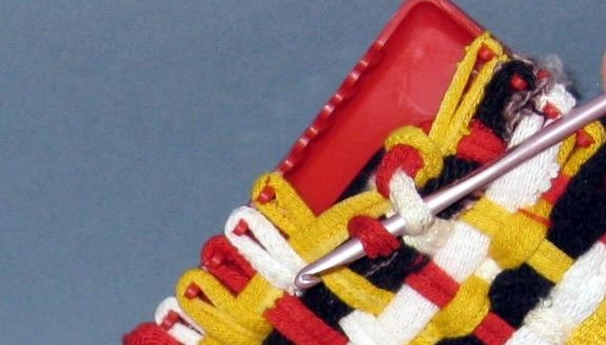 Two adjacent loops on crochet hook