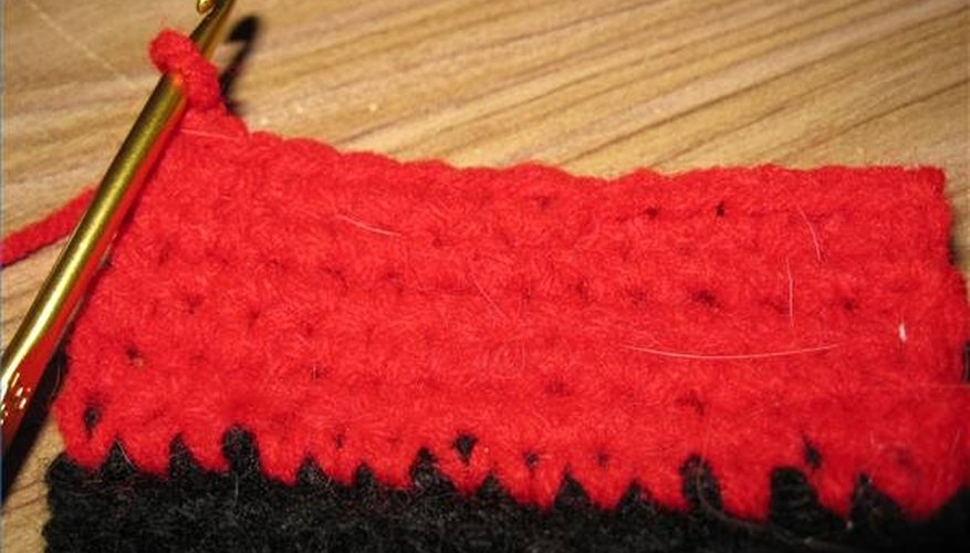 Crochet over yarn tails for a seamless transition Crochet over yarn tails for a seamless transition