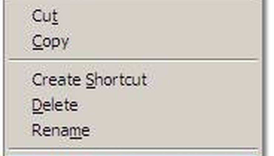 Context menu--Properties
