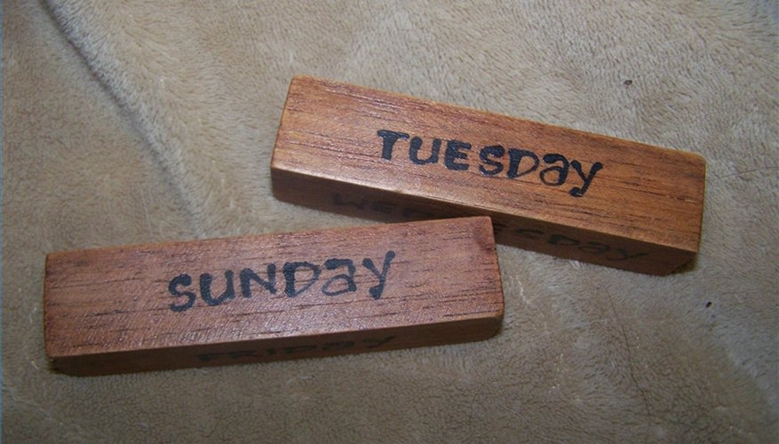 Days of the Week by Dale DeVries Days of the Week by Dale DeVries