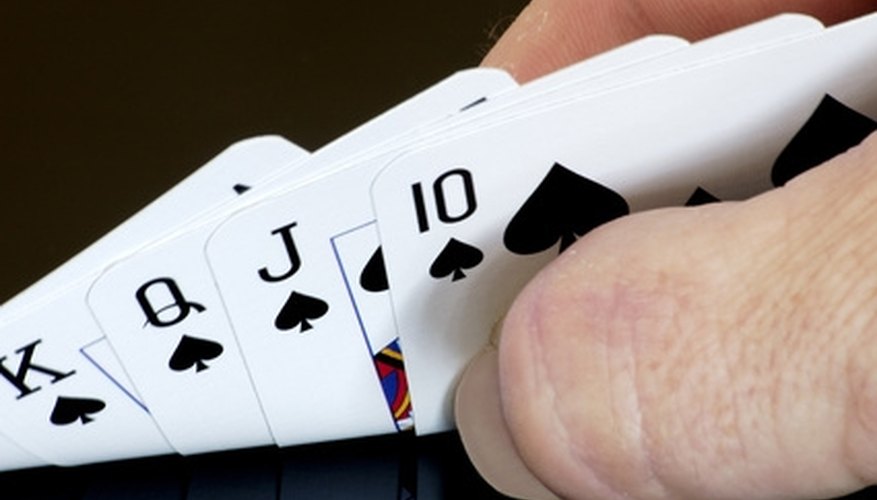 Playing a card game Playing a card game
