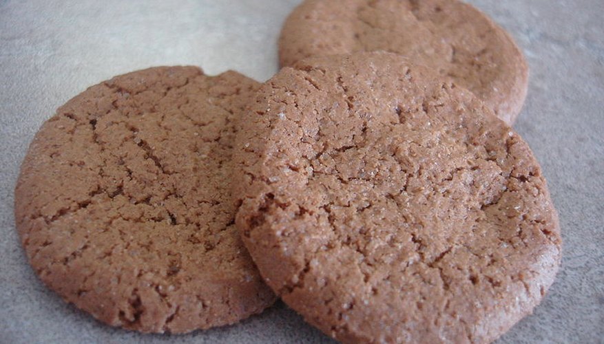 Gingersnaps on a polished concrete countertop. Gingersnaps on a polished concrete countertop.