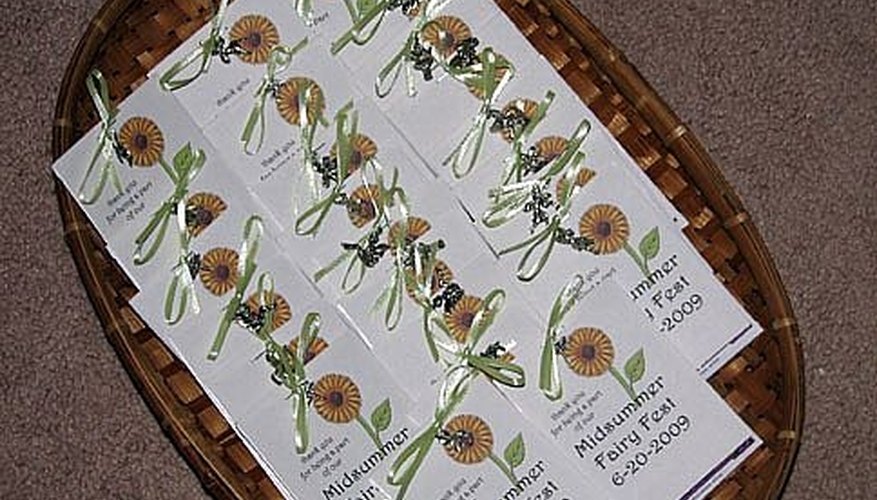 Seed Packet Party Favors Seed Packet Party Favors