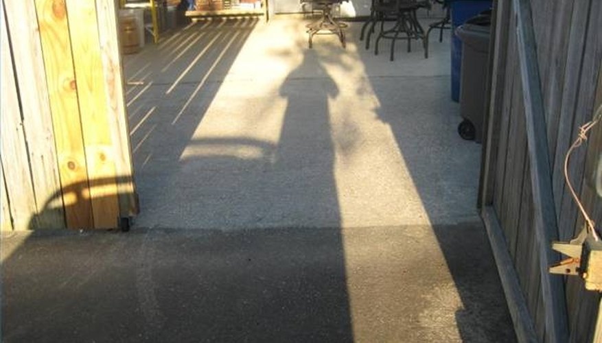 Protect cement from further stains by applying a sealant. Protect cement from further stains by applying a sealant.