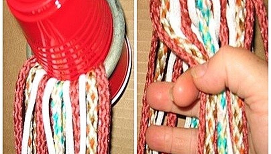 Ropes secured in ring, Moved ropes placed in right hand