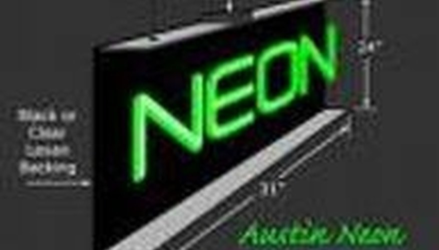 Green neon light