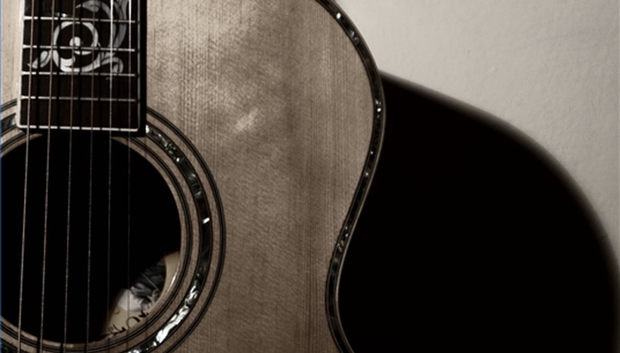 Mini jumbo guitar.