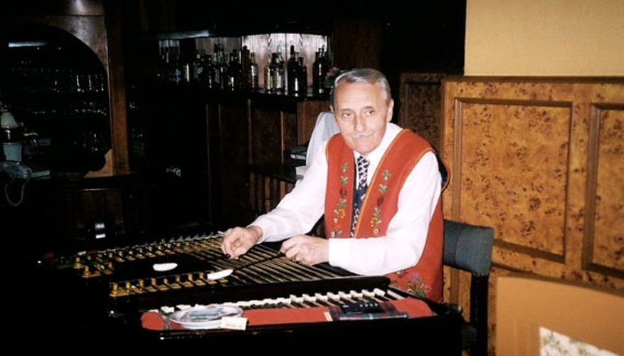 Man playing cimbalom Man playing cimbalom