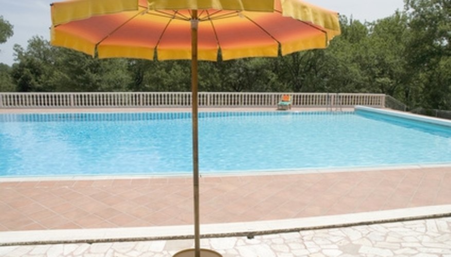 Patio umbrellas can become pool umbrellas. Patio umbrellas can become pool umbrellas.
