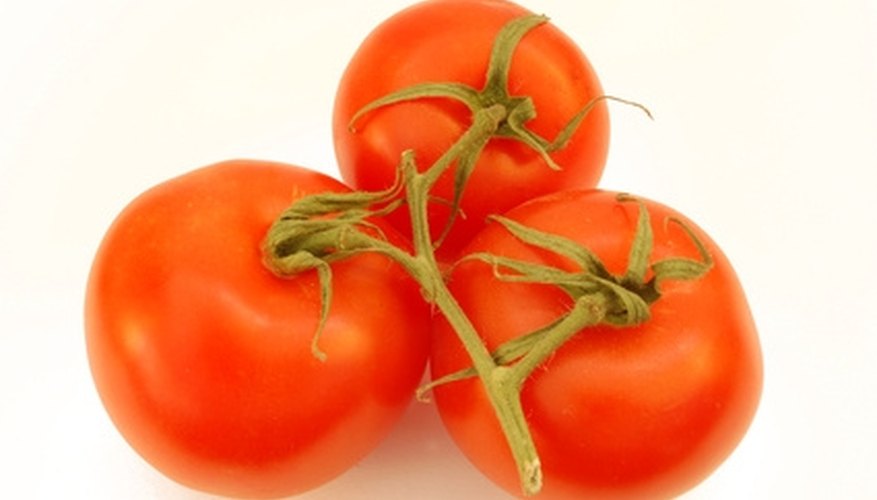 Stem side of the tomato. Stem side of the tomato.